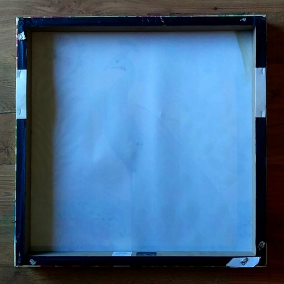 Peacock canvas wall decor - Picture 2 of 3